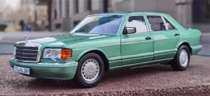 for NOREV for Mercedes for Benz for 560SEL for W126 S 1991 Light Green Matte Wheels 1:18 Truck Pre-Built Model