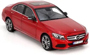 for Norev for Mercedes for Benz for C200 for C-Class Red 1:18 Car Pre-Built Model