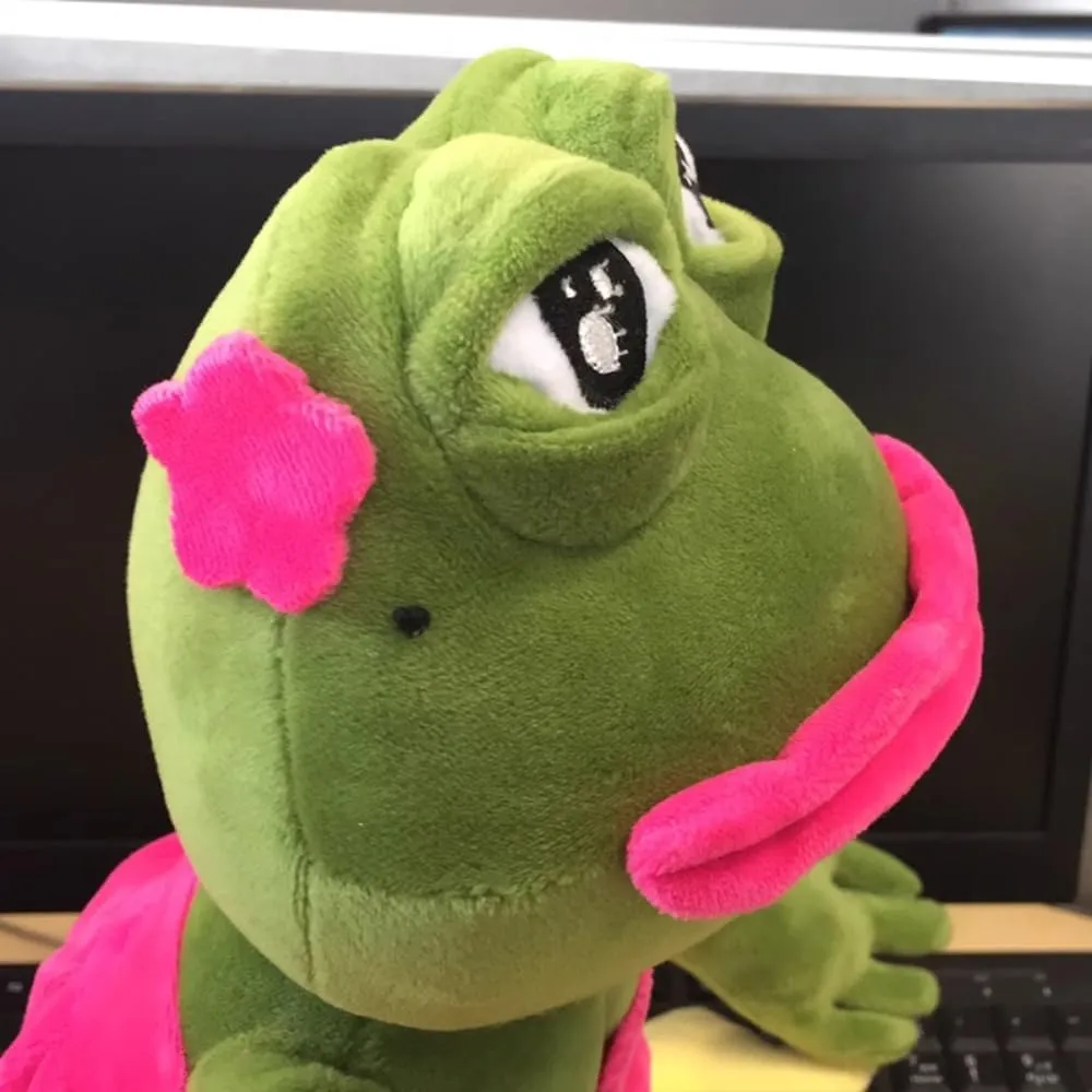Frog Plush Toy Magic Emotive Frog Stuffed Animal Meme Doll,17.7 Inch Crystal Ultra Soft, Cute Home Gift, Interactive Toy for Children's Day