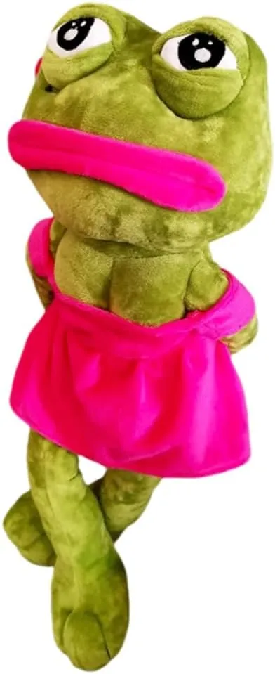 Frog Plush Toy Magic Emotive Frog Stuffed Animal Meme Doll,17.7 Inch Crystal Ultra Soft, Cute Home Gift, Interactive Toy for Children's Day