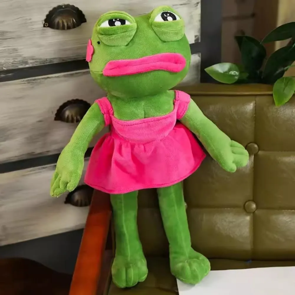 Frog Plush Toy Magic Emotive Frog Stuffed Animal Meme Doll,17.7 Inch Crystal Ultra Soft, Cute Home Gift, Interactive Toy for Children's Day