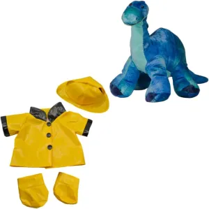 Fun Stuffed Animal 8 Inch Burly The Brachiosaurus with a Bright Yellow Rain Slicker with Coordinated Hat & Boots - Perfect for Rainy Day Play and Cozy Comfort