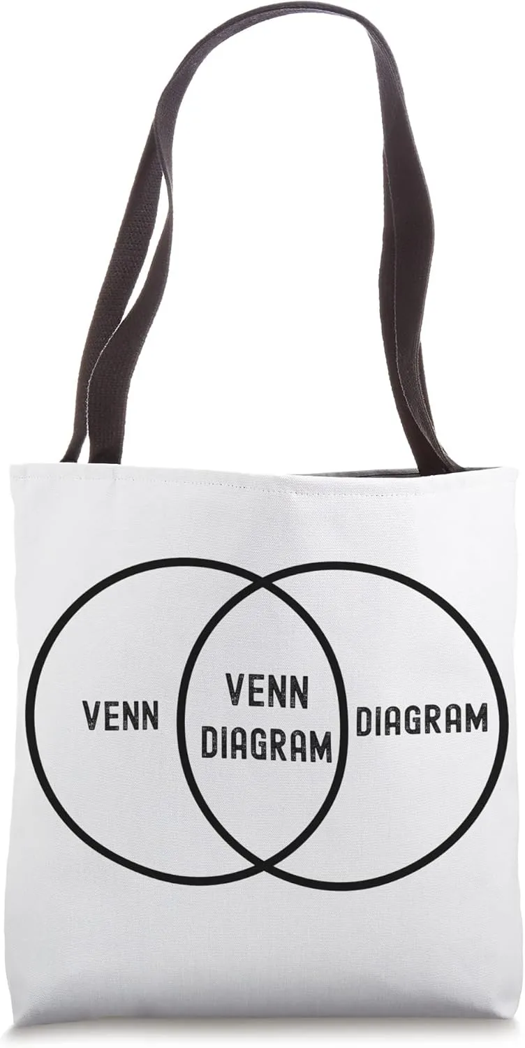 Funny Nerdy Venn Diagram Probability Statistics Math Teacher Tote Bag