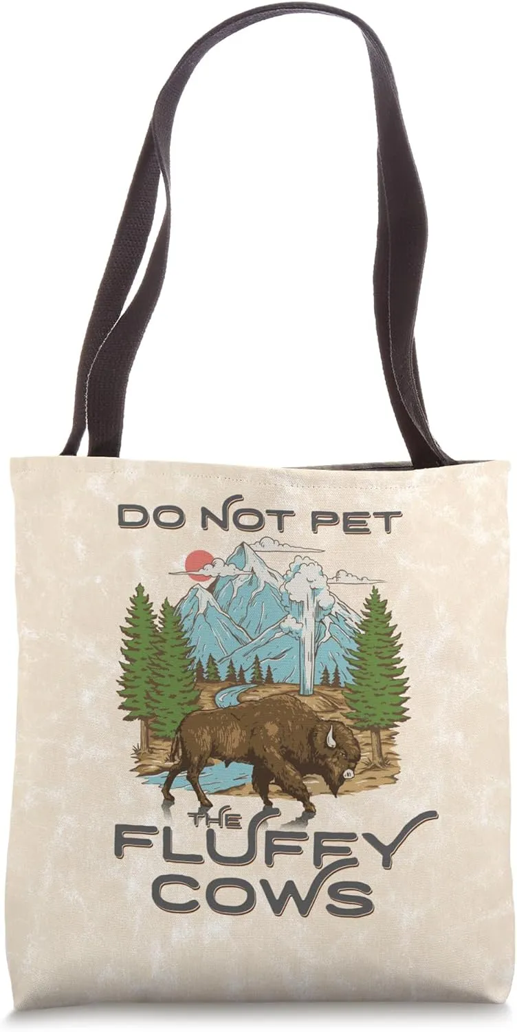 Funny Vintage Look Yellowstone National Park Bison Lover Tote Bag