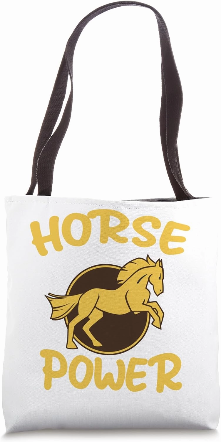 Funny Horse Lover Tees - Horse Power - Graphic Tote Bag