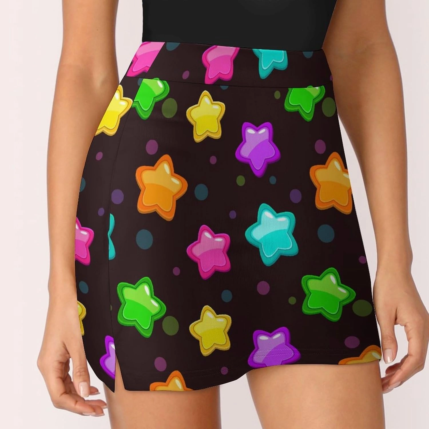 Funny Question Mark Pink Women's Golf Skirts with Inner Shorts Pockets High Waisted Athletic Skorts for Tennis Running