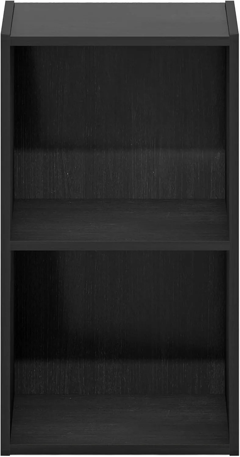 Furinno Luder Bookcase / Book / Storage, 2-Tier Cube, Blackwood