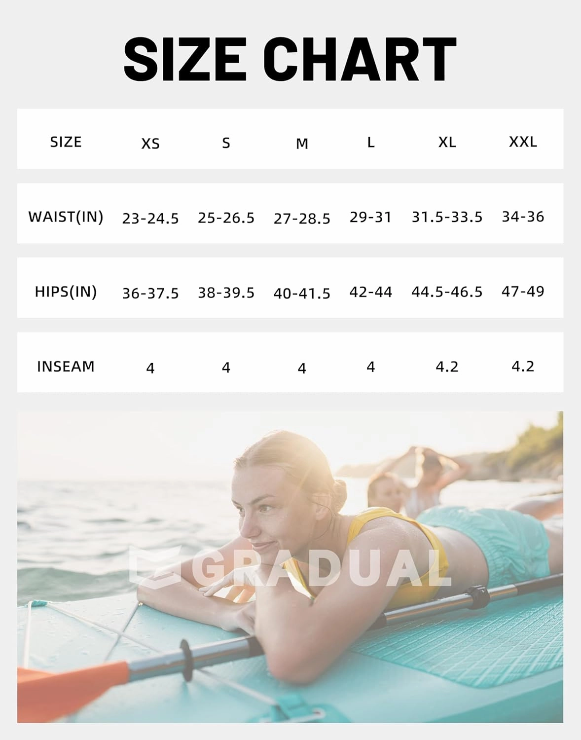 G Gradual Women's 4'' High Waisted Swim Board Shorts Quick Dry Swimming Bathing Suit Bottoms for Women with Pockets Liner