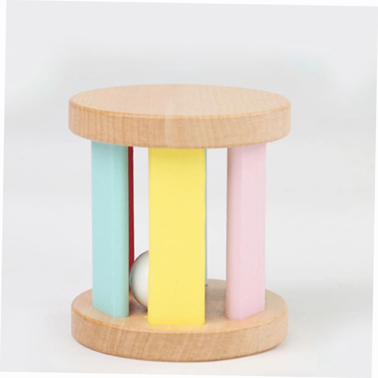GALPADA Wooden Rattle Roller Musical Instrument for Interactive Hand Rattle for Early Education Develops Auditory Sense Hand Eye Coordination Shower Birthday Present