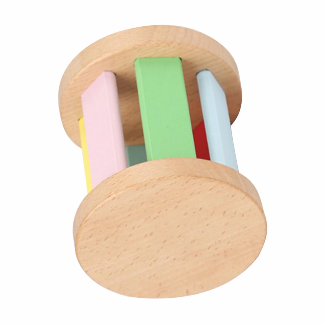 GALPADA Wooden Rattle Roller Musical Instrument for Interactive Hand Rattle for Early Education Develops Auditory Sense Hand Eye Coordination Shower Birthday Present
