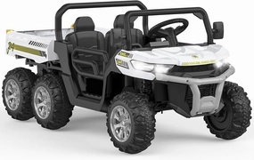 Garvee 24V Electric Ride On Dump Truck for Kids - 2-Seater 4WD 6 Wheels Remote Control Car with Dump Bed | ASTM Certified Kids Ride-On Toy Truck w/Parent Control & Music