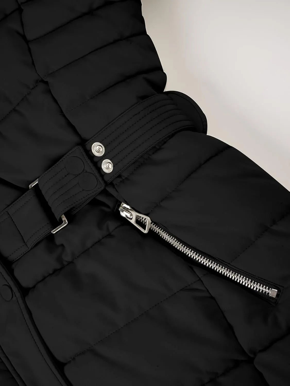 Geschallino Women's Puffer Coat Plus Size Winter Jacket Warm Hooded Thicken Long Padded Bubble Outerwear (1X-5X)