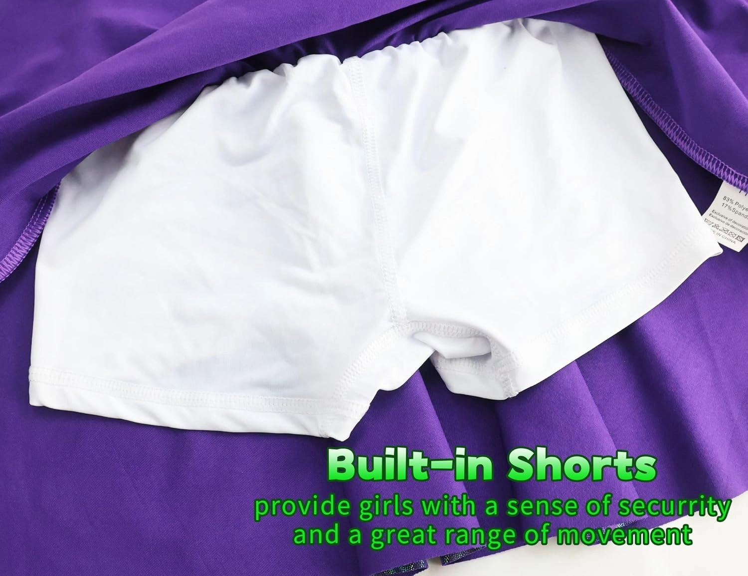 Gnainach Girls Skorts High Waist Athletic Skirts with Shorts Stretchy Activewear for Teens Kids Performance Tennis