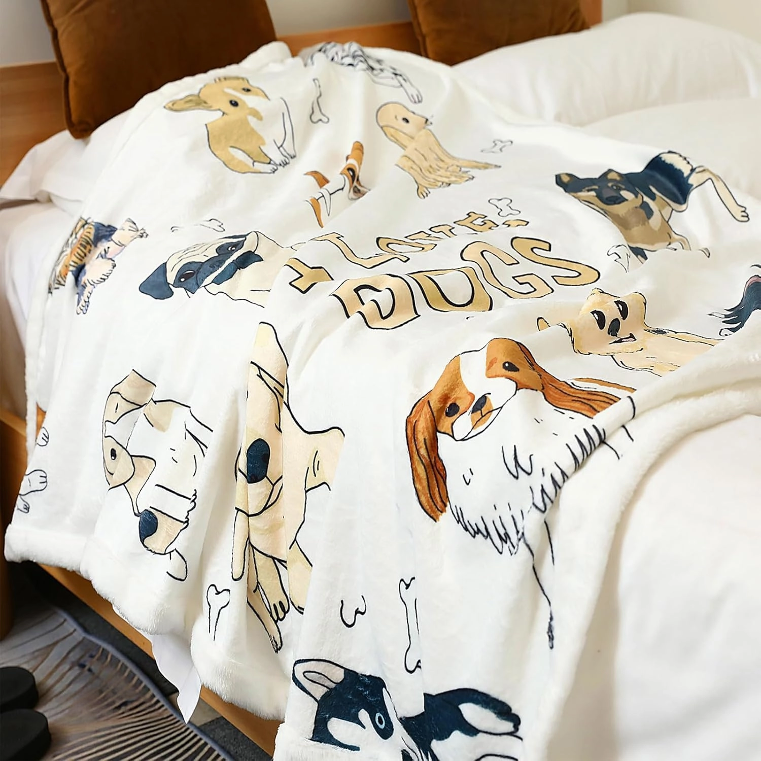 Golden Retriever Fleece Blanket – Ultra-Soft Fleece Throw Blanket, Lightweight and Cozy for Couch, Bed, Travel, Gift for Dog Lovers (Dog-B, 50-60 in)
