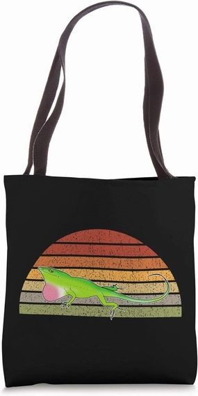 Green Anole Graphic Pets Lizard Lover Reptile Tote Bag