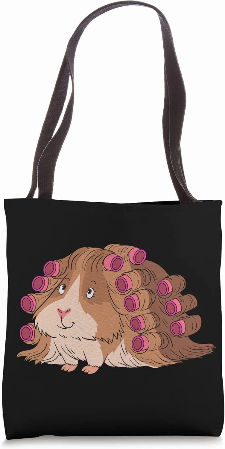 Guinea Pig with Curls Perm Long Hair Guinea Pig Lovers Tote Bag