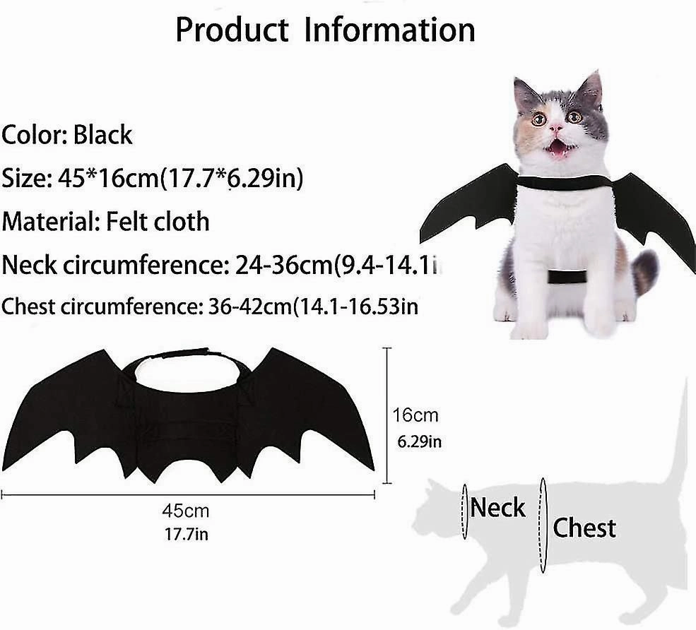 Halloween Pet Bat Wings Cat Dog Bat Costume Pet Costume Halloween Accessory For