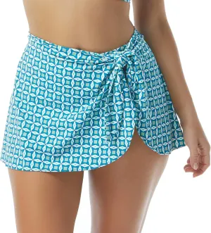 Halo Sarong Skirt Bikini Bottom — Shapemaker Lining Swimsuit — Tummy Control and Lift