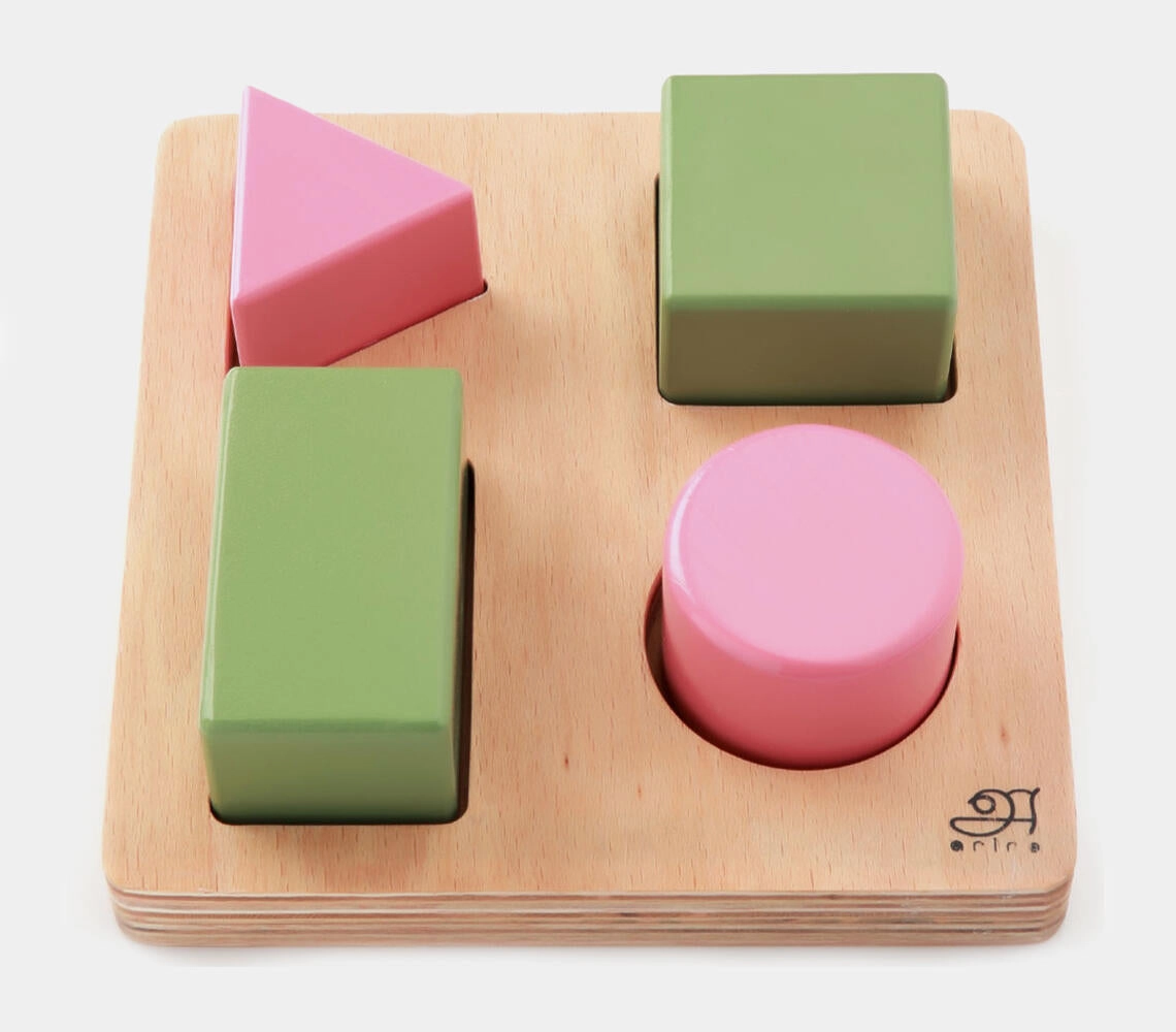 Hand Carved Multicoloured Simple Block Puzzle