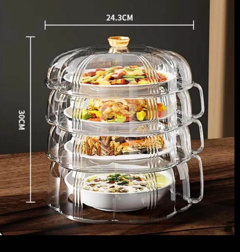 Heat Protector Food Cover - Stackable Kitchen Shield