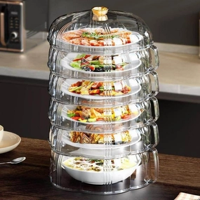Heat Protector Food Cover - Stackable Kitchen Shield