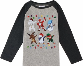 HH Family Christmas Shirts for Kids Boys Girls Santa Tree Reindeer Tee Tshirt