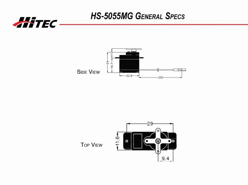 Hitec HS-5055MG Economy Metal Gear Feather Servo