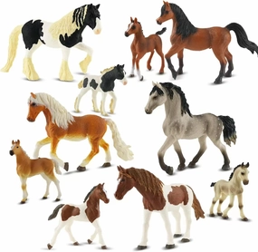 Horse Figurine Set -10 PCS Realistic Horse Figure Toys for Toddlers -Educational Gift for Kids-Perfect Party Favors-Animal Figur Learnig Toys