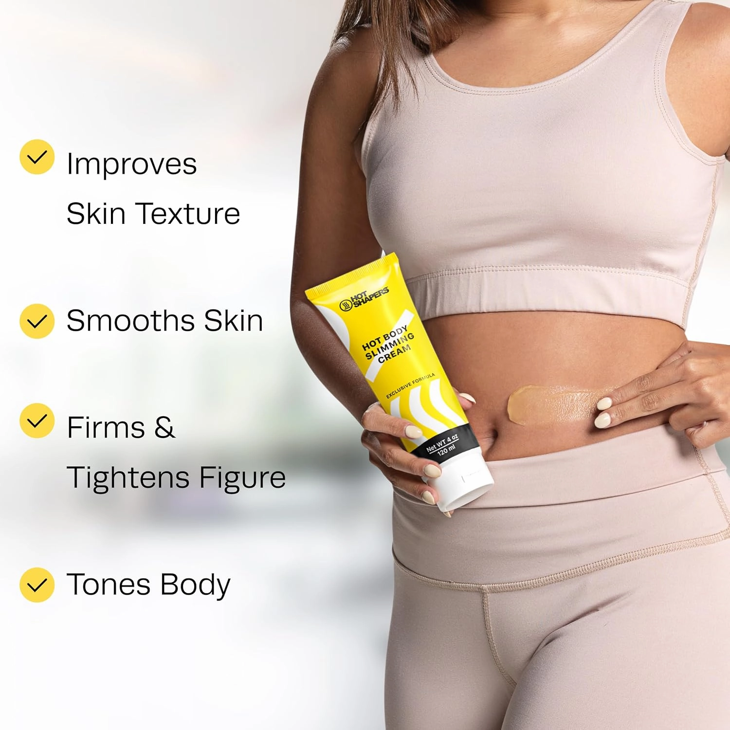HOT SHAPERS Hot Body Slimming Cream – Skin-Firming & Toning Formula for a Slimmer Figure – Made With Clean, Skin-Safe Ingredients