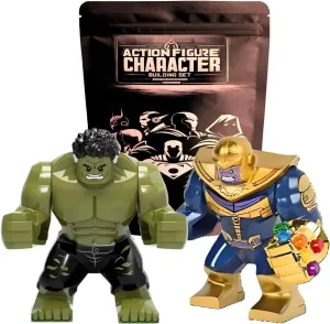 HuIk vs thano s Large Action Figure Toy Set - 2pcs | Compatible with Major Building Block Brands | Great Gift for Kids Toddler Preschool | 3 Inches Tall