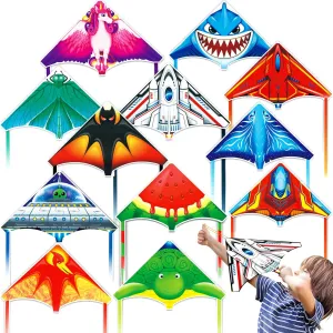 Hymaz 12 Pack Mini Catapult Kites for Kids, Flying Glider Plane Toys for 3-8  Years Boys Girls Gifts- Finger Launcher Kites Bulk Great for Birthday Party Beach Outdoor Games