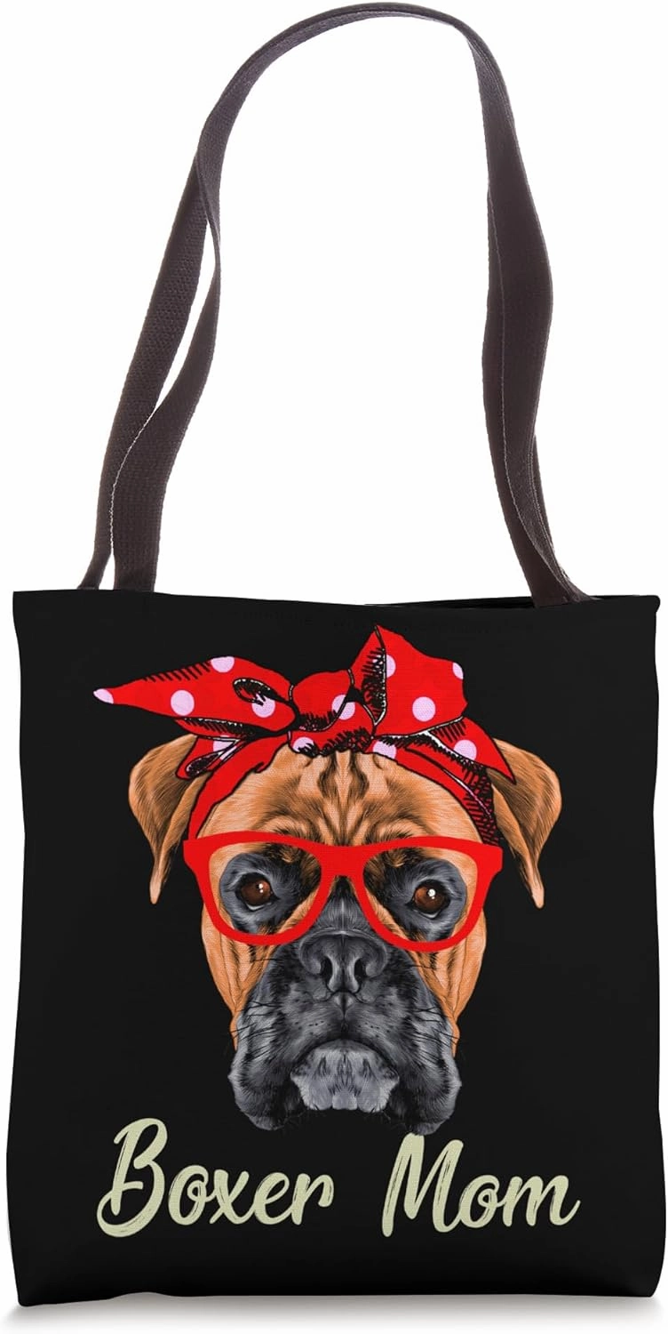 I Love Dogs Boxer Mom Tote Bag
