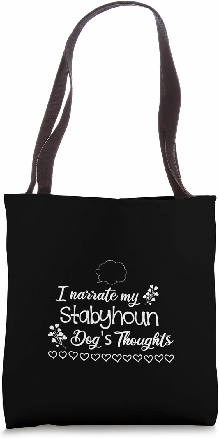 I narrate my Stabyhoun dogs thoughts for pet animal fans Tote Bag