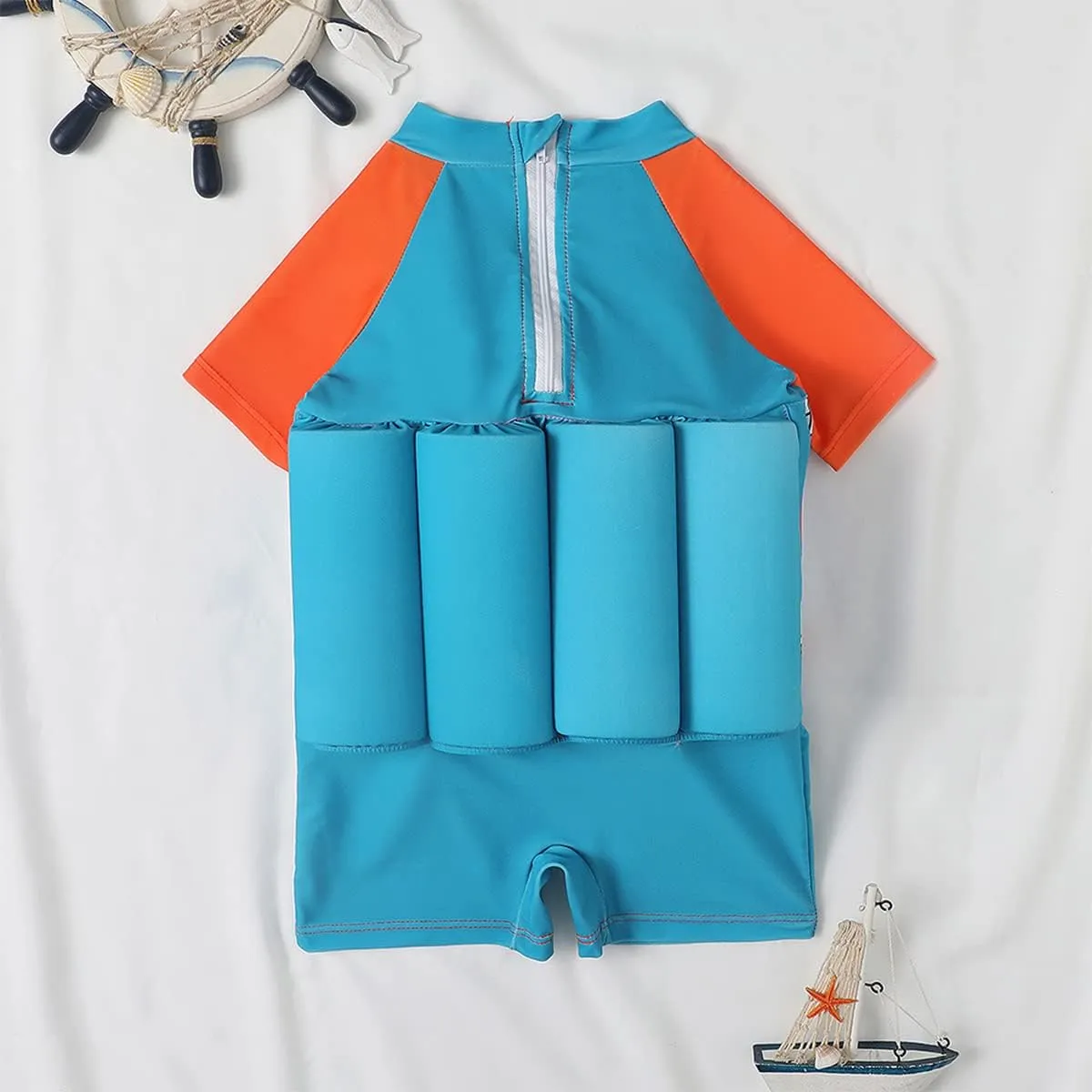 IDOPIP Kids Boys Girls Floatation Swimsuit with Adjustable Buoyancy Baby Float Suit Swim Vest One Piece Swimwear Bathing Suit