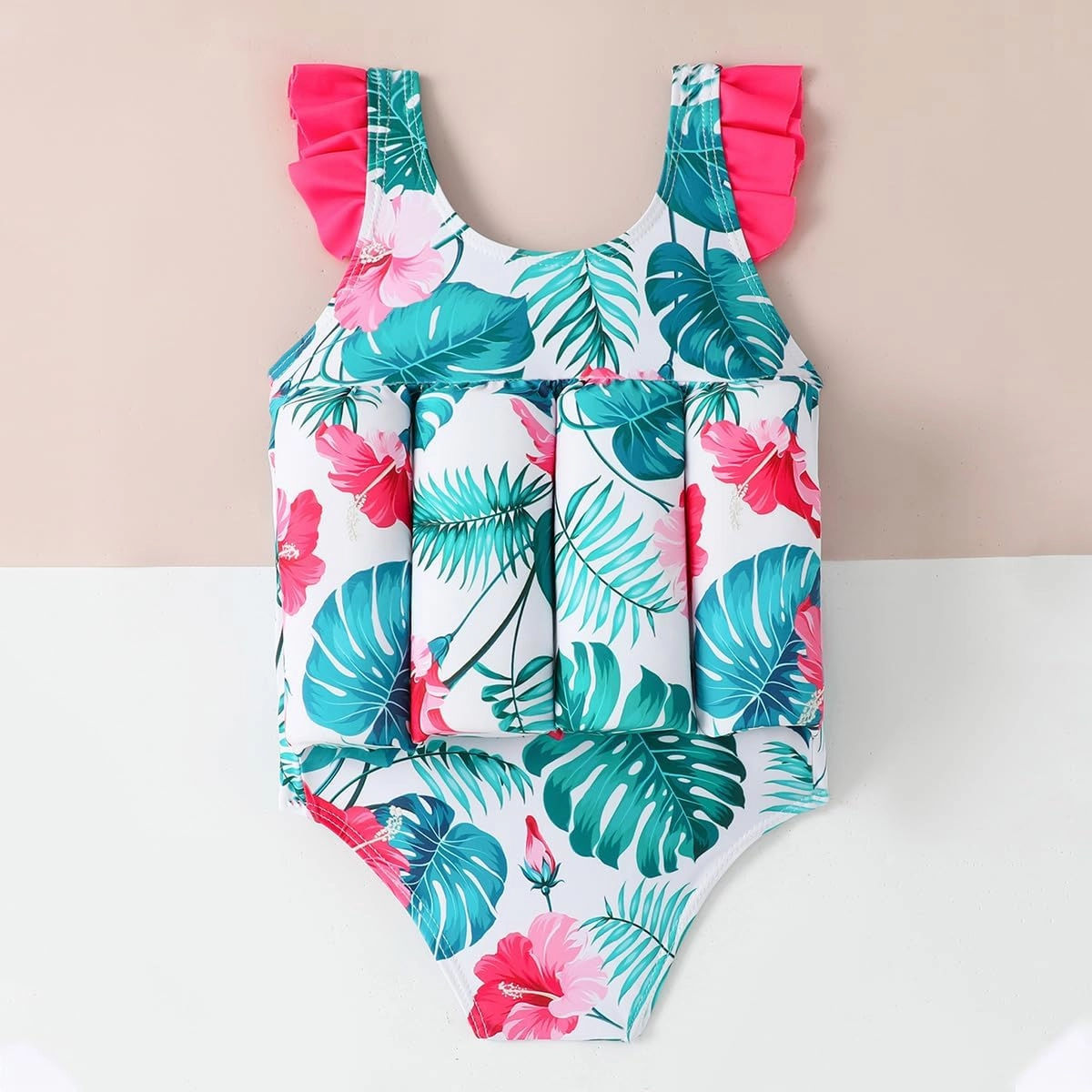 IDOPIP Kids Boys Girls Floatation Swimsuit with Adjustable Buoyancy Baby Float Suit Swim Vest One Piece Swimwear Bathing Suit