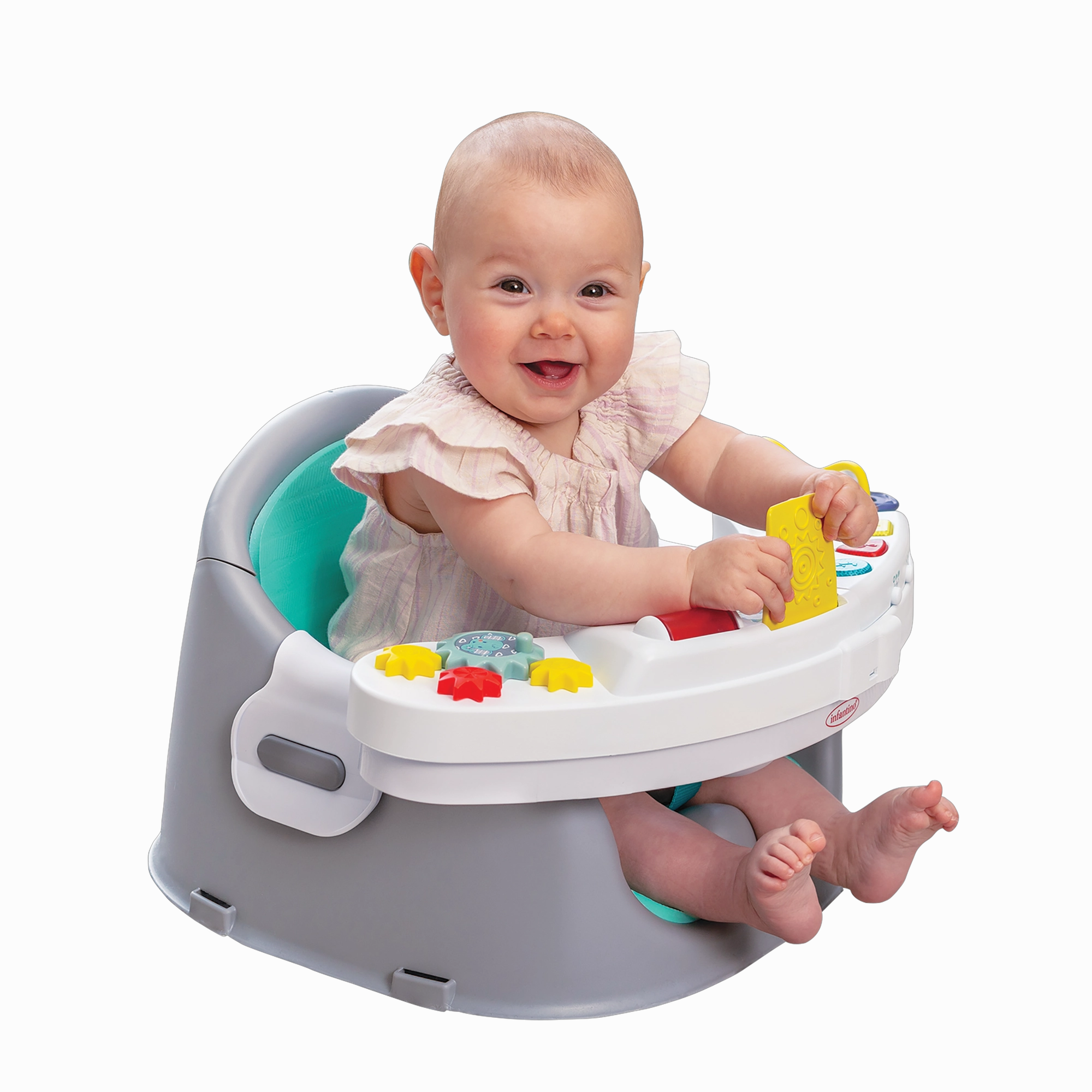 Infantino- Music&Lights 3-In-1 Discovery Seat&Booster-Handle-Multicolor