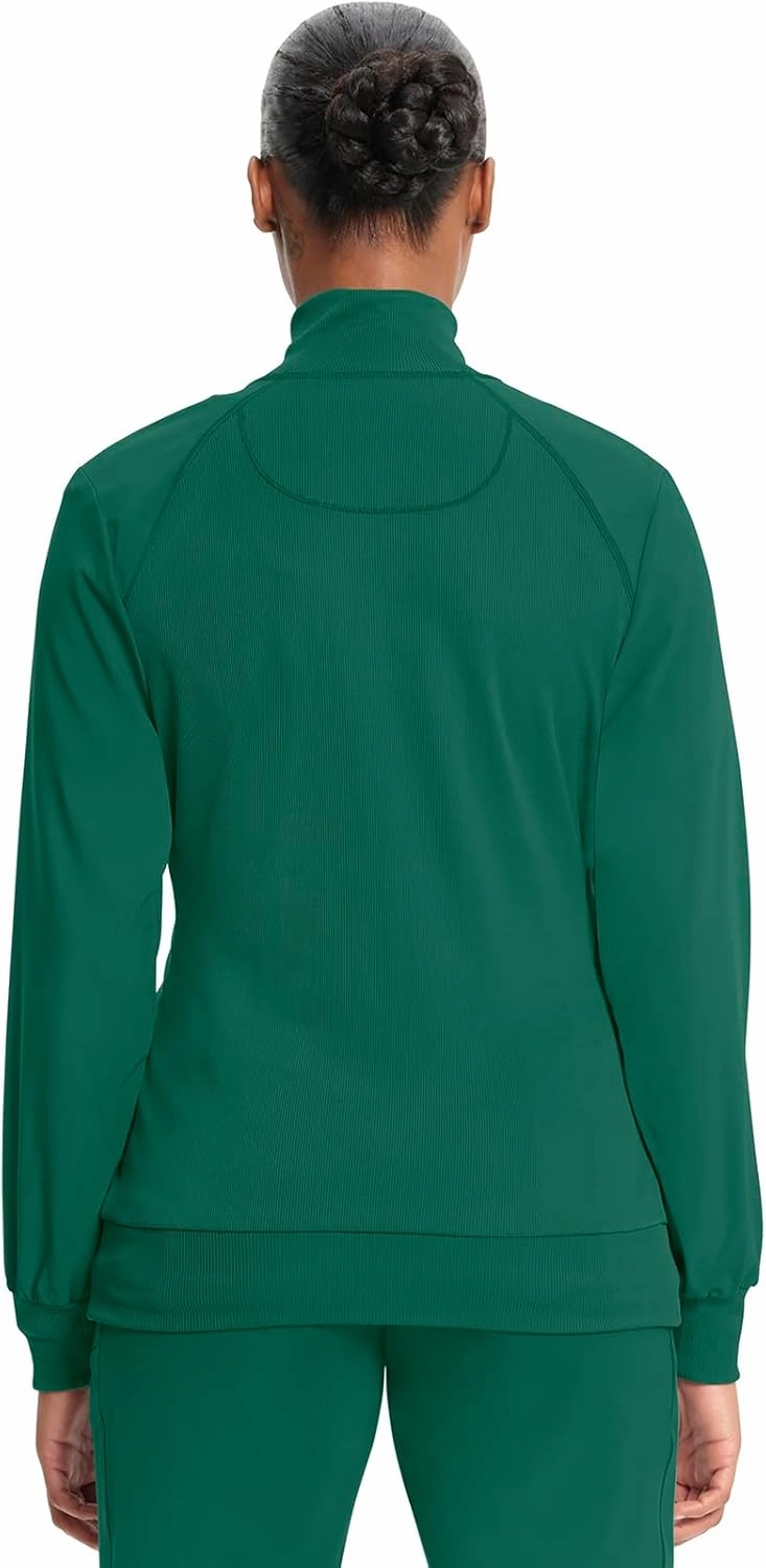 Infinity by Cherokee Zip Front Scrub Jackets for Women, 4-Way Stretch Fabric, 2391A