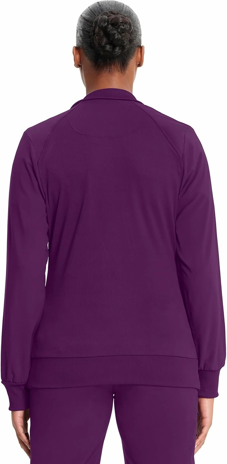 Infinity by Cherokee Zip Front Scrub Jackets for Women, 4-Way Stretch Fabric, 2391A