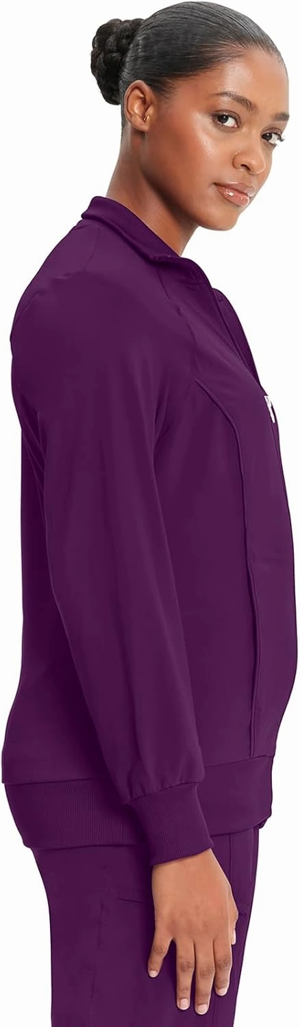 Infinity by Cherokee Zip Front Scrub Jackets for Women, 4-Way Stretch Fabric, 2391A