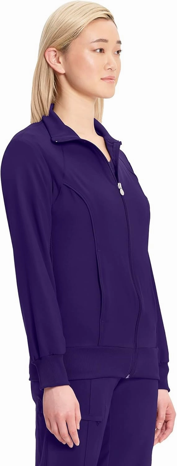Infinity by Cherokee Zip Front Scrub Jackets for Women, 4-Way Stretch Fabric, 2391A