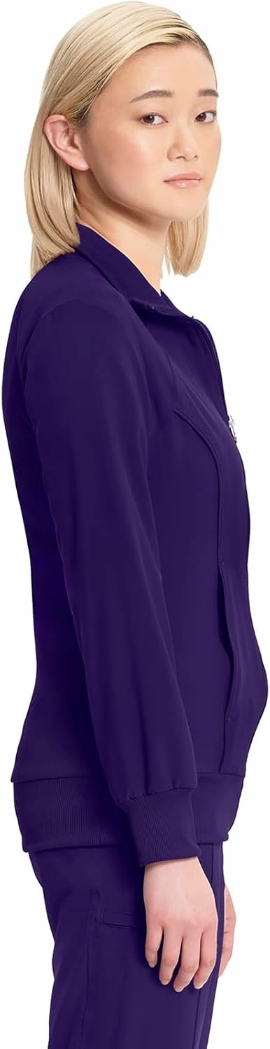 Infinity by Cherokee Zip Front Scrub Jackets for Women, 4-Way Stretch Fabric, 2391A