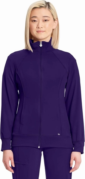 Infinity by Cherokee Zip Front Scrub Jackets for Women, 4-Way Stretch Fabric, 2391A