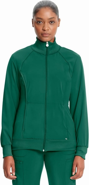 Infinity by Cherokee Zip Front Scrub Jackets for Women, 4-Way Stretch Fabric, 2391A