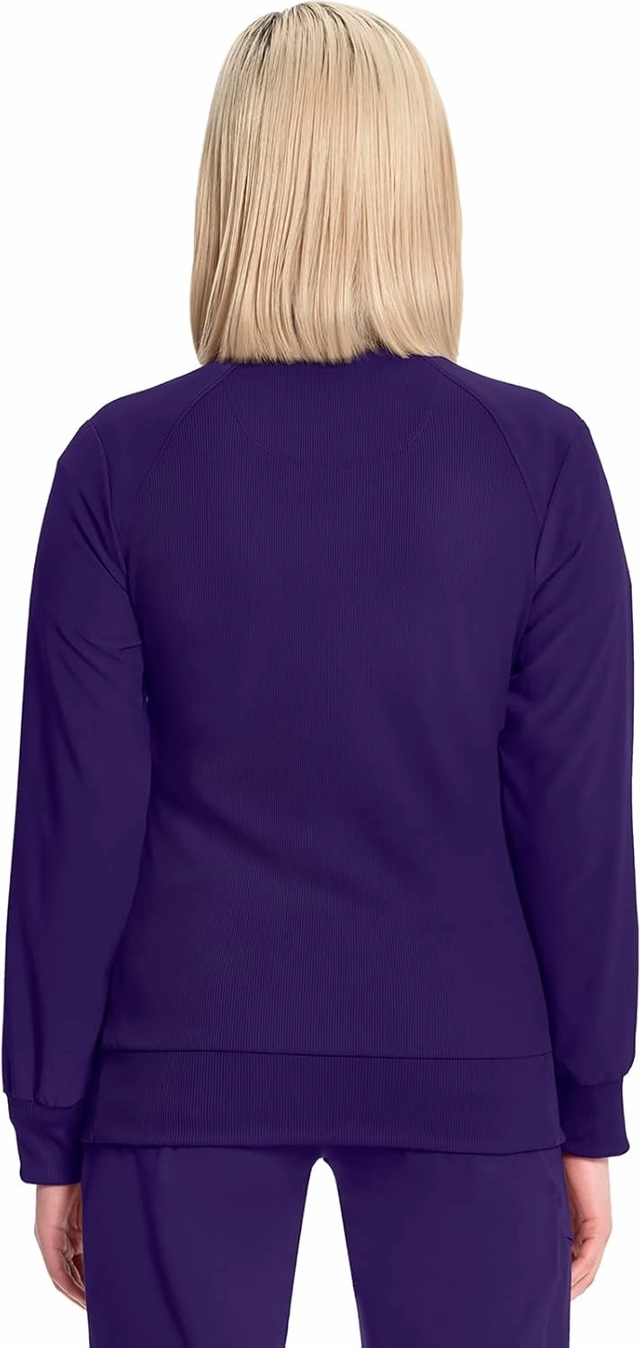 Infinity by Cherokee Zip Front Scrub Jackets for Women, 4-Way Stretch Fabric, 2391A