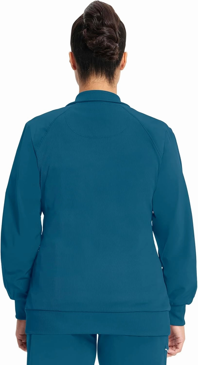 Infinity Cherokee Zip Front Scrub Nurse Jackets for Women, 4-Way Stretch Fabric 2391A