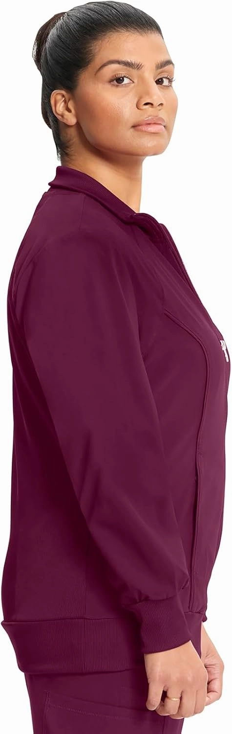 Infinity Cherokee Zip Front Scrub Nurse Jackets for Women, 4-Way Stretch Fabric 2391A