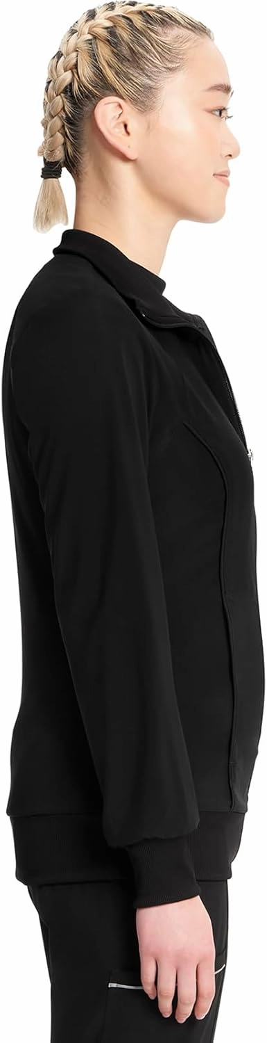Infinity Cherokee Zip Front Scrub Nurse Jackets for Women, 4-Way Stretch Fabric 2391A
