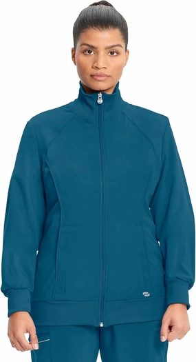 Infinity Cherokee Zip Front Scrub Nurse Jackets for Women, 4-Way Stretch Fabric 2391A