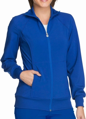 Infinity Cherokee Zip Front Scrub Nurse Jackets for Women, 4-Way Stretch Fabric 2391A