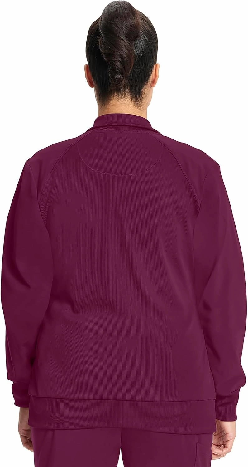 Infinity Cherokee Zip Front Scrub Nurse Jackets for Women, 4-Way Stretch Fabric 2391A